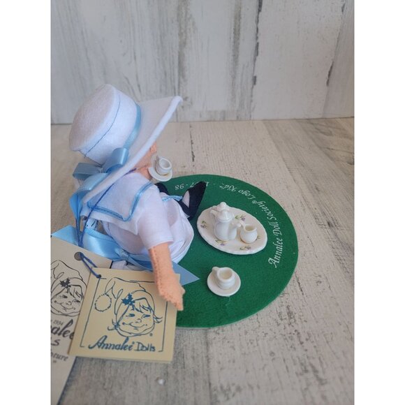 Annalee doll Society tea time 1998 logo kid plush felt - Picture 9 of 10